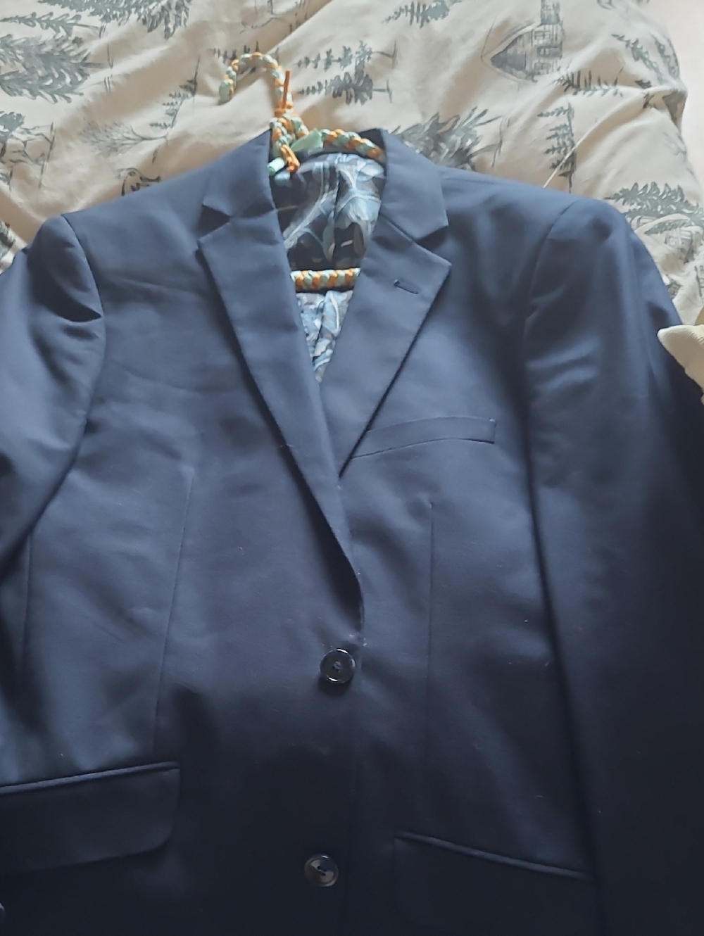 Men's Navy Two-Button Blazer - Unbranded